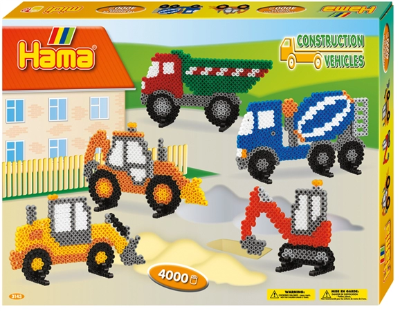 Een hama stijkkralen midi baufahrzeuge geschenkverpakking koop je bij NiceSupplies.nl