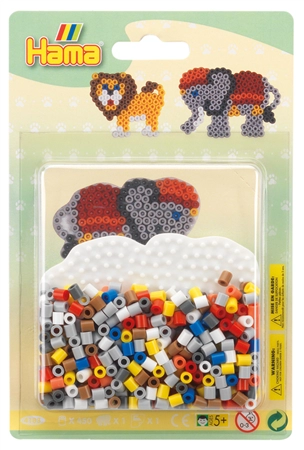 Een hama stijkkralen midi elefant/löwe in blister koop je bij NiceSupplies.nl