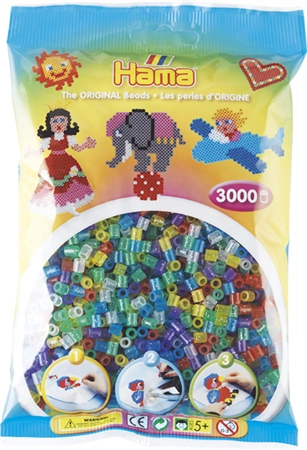 Een hama stijkkralen midi glittermix in zak koop je bij NiceSupplies.nl