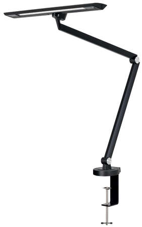 Een hansa led-bureaulamp zirkon met tafelklem zwart koop je bij NiceSupplies.nl