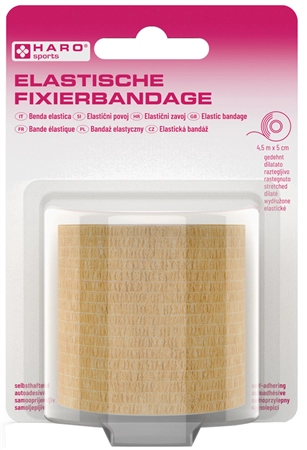 Een haro elastische fixierbandage 50 mmx4,5 m beige koop je bij NiceSupplies.nl