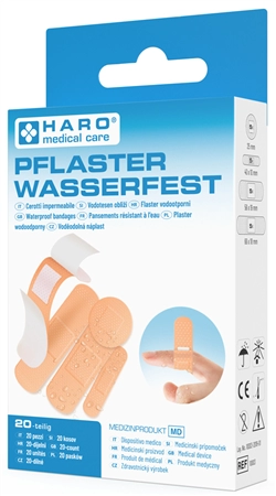 Een haro pleister-strips waterfest huidfarben 20 stuks pak koop je bij NiceSupplies.nl