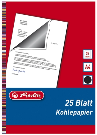 Een herlitz carbonpapier din a4 inhoud 25 blad koop je bij NiceSupplies.nl