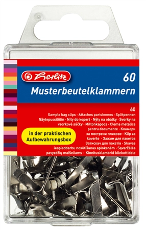 Een herlitz flachkop-monsterzakklemmen wit blank 14mm koop je bij NiceSupplies.nl