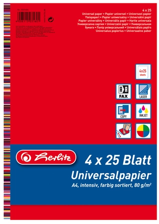 Een herlitz kopieerpapier colourmix a4 80gr koop je bij NiceSupplies.nl