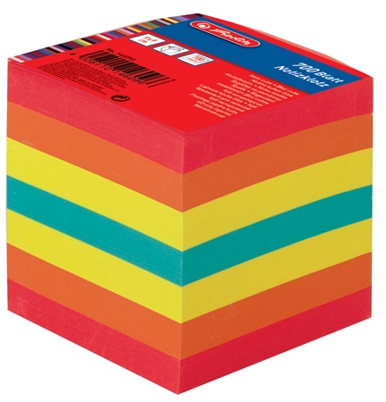 Een herlitz memokubus 90x90mm gekleurd 80gr koop je bij NiceSupplies.nl