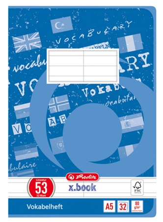 Een herlitz muziekschrift xbook din a5 2-spaltig 32 blad koop je bij NiceSupplies.nl