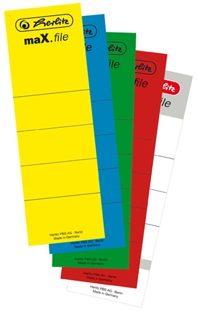 Een herlitz ordnerrug-etiket maxfile 60x190mm wit koop je bij NiceSupplies.nl