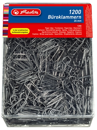 Een herlitz paperclips van metaal verzinkt 26mm koop je bij NiceSupplies.nl