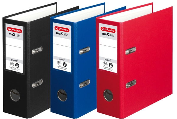 Een herlitz pp-ordner maxfile product a5 dwars rood koop je bij NiceSupplies.nl