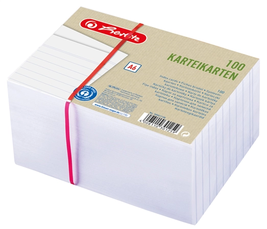 Een herlitz systeemkaarten recycling din a6 gelinieerd assorti koop je bij NiceSupplies.nl