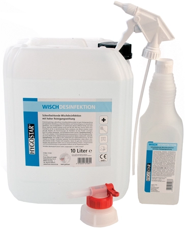 Een hygoclean wisch-desinfectiesmiddel 10 liter kanister koop je bij NiceSupplies.nl