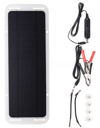 Een iwh kfz-solar-batterijbescherm 12v / 5 watt met usb koop je bij NiceSupplies.nl