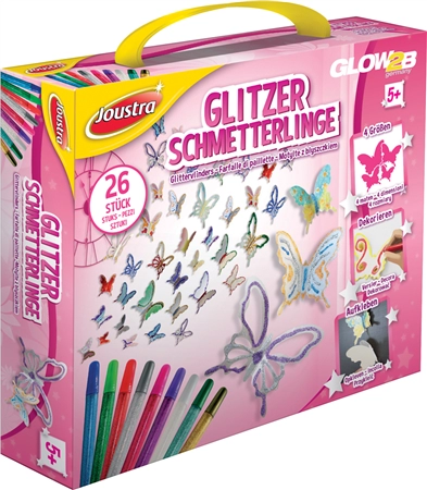 Een joustra creatief-en knutselset glitter schmetterlinge koop je bij NiceSupplies.nl