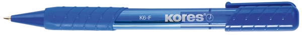 Een kores balpen met drukknop k-pen k6 blauw m koop je bij NiceSupplies.nl