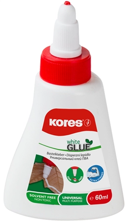 Een kores knutsel lijm whiteglue oplosmiddelvrij 250gr koop je bij NiceSupplies.nl