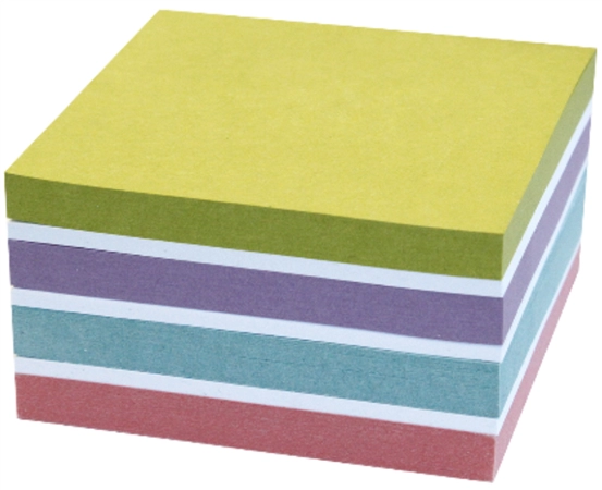 Een kores recycling haftnotiz-w?rfel recycled pastel notes koop je bij NiceSupplies.nl