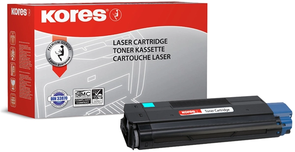 Een kores toner voor oki c301-c321 cyaan koop je bij NiceSupplies.nl