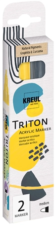 Een kreul acrylmarker triton acrylic marker 2 stuks-set natural koop je bij NiceSupplies.nl