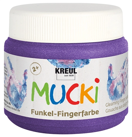 Een kreul glinsterend vingerverf mucki diamanten-blauw 150 ml koop je bij NiceSupplies.nl