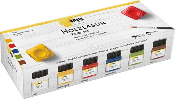 Een kreul houtlasur creativset 6x20 ml koop je bij NiceSupplies.nl