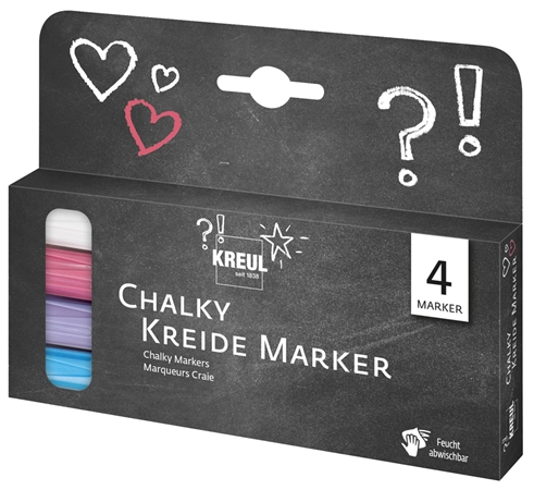 Een kreul krijtmarker chalky medium 4 stuks set koop je bij NiceSupplies.nl