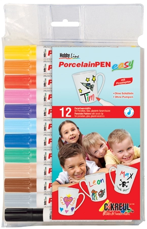 Een kreul porseleinmarker hobby line 12 stuks-set koop je bij NiceSupplies.nl