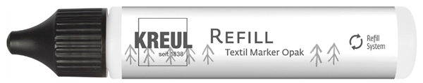 Een kreul refill voor textielmarker opak 25 ml wit koop je bij NiceSupplies.nl