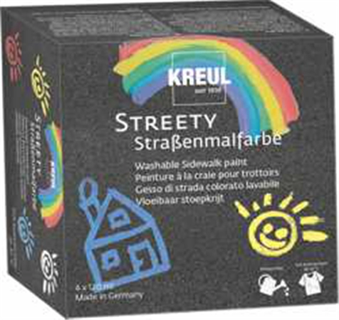 Een kreul stoepkrijt streety 120 ml starter set koop je bij NiceSupplies.nl