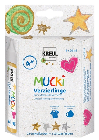 Een kreul versiering mucki 4 stuks set koop je bij NiceSupplies.nl