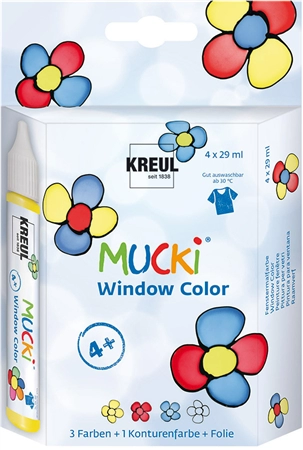 Een kreul window color pen mucki 4 stuks-set koop je bij NiceSupplies.nl