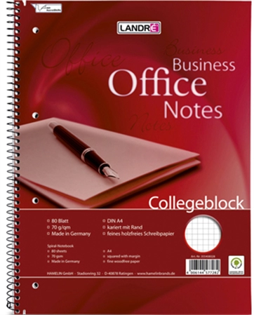 Een landre? collegeblok business office notes din a5 ruit koop je bij NiceSupplies.nl