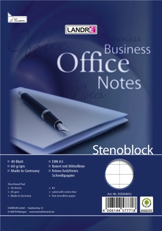 Een landre? stenoblok office business notes a5 40 blad koop je bij NiceSupplies.nl