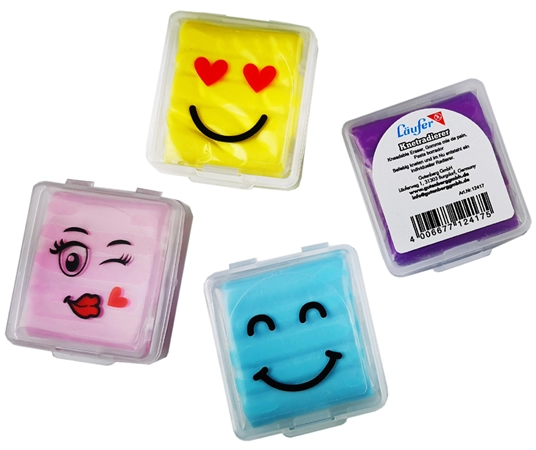 Een laufer kneedgum smiley gekleurd assorti koop je bij NiceSupplies.nl