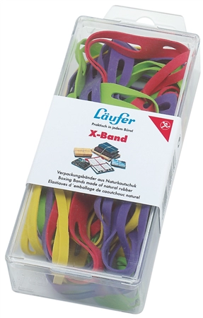 Een laufer x-band in doos 100gr 150x11mm gekleurd assorti koop je bij NiceSupplies.nl