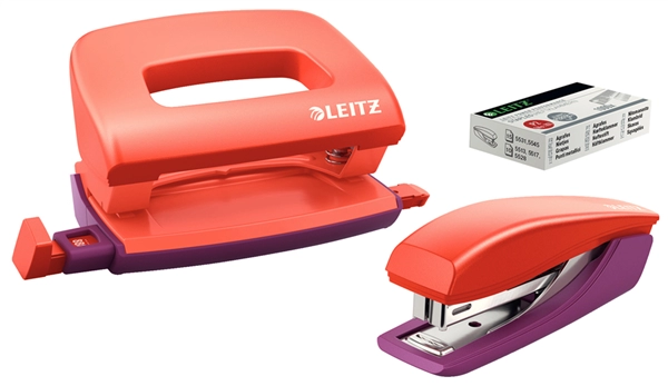 Een leitz mini nietmachine-en perforator-set urban chic donkergrijs koop je bij NiceSupplies.nl