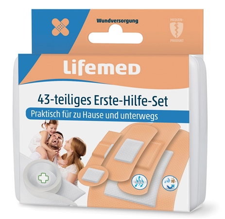 Een lifemed ehbo-pleister-set 43-delig koop je bij NiceSupplies.nl