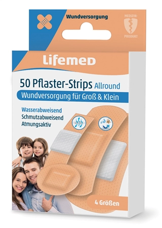 Een lifemed pleister-strips allround huidkleur 100 stuks koop je bij NiceSupplies.nl