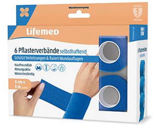 Een lifemed pleister zelfklevend blauw 2 stuks koop je bij NiceSupplies.nl