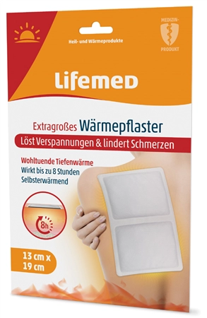 Een lifemed warmtepleister 190x130mm wit koop je bij NiceSupplies.nl