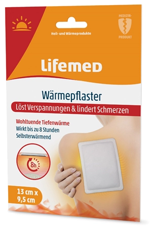 Een lifemed warmtepleister 95x130mm wit 2 stuks pak koop je bij NiceSupplies.nl