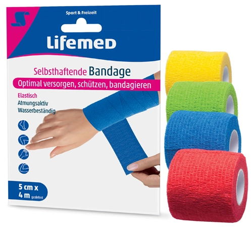 Een lifemed zelfklevende bandage 50mmx4-0 m koop je bij NiceSupplies.nl