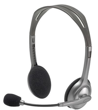 Een logitech stereo headset h110 2x3,5 mm klinkenstekker koop je bij NiceSupplies.nl