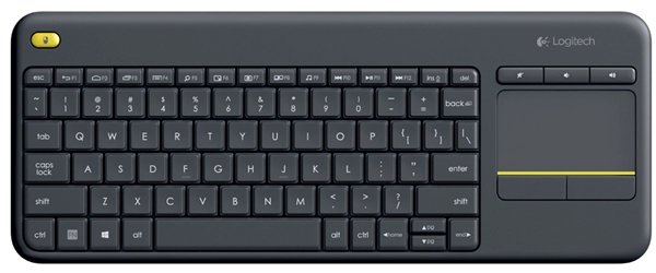 Een logitech toetsenbord k400 plus draadloos met touchpad koop je bij NiceSupplies.nl