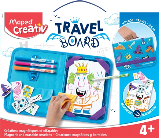 Een maped creativ reisemalset travel board 21-delig koop je bij NiceSupplies.nl