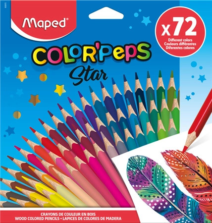 Een maped driehoekige bunststift color-peps star 72 stuks kartonnen etui koop je bij NiceSupplies.nl