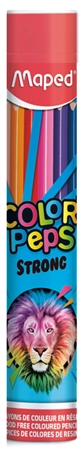 Een maped driehoekige kleurpotlood color'peps strong 36 stuks koker koop je bij NiceSupplies.nl