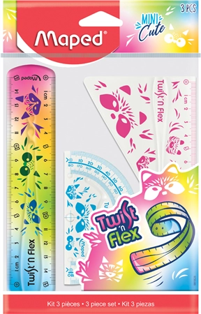 Een maped mini-geometrie-set twist'n flex mini cute 3-delig koop je bij NiceSupplies.nl