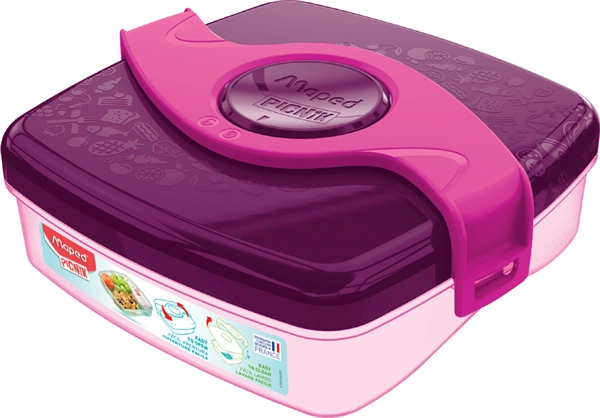 Een maped picnik broodtrommel origins lunch-box 0-52 l pink koop je bij NiceSupplies.nl