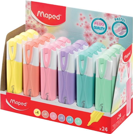 Een maped tekstmarker fluo'peps classic pastel 24 stuks display koop je bij NiceSupplies.nl